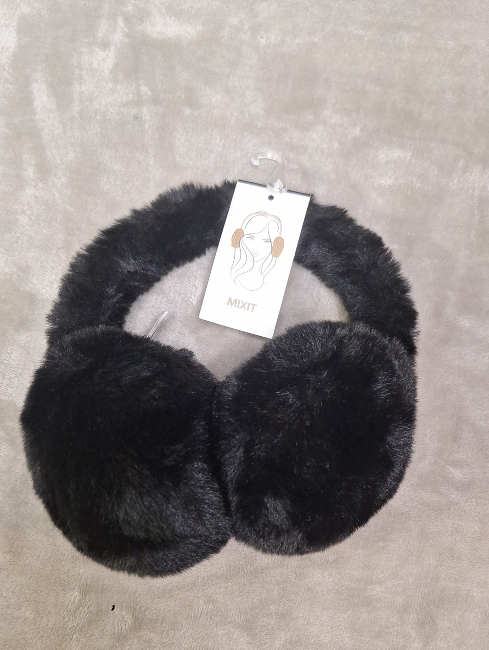 jcpenney Black Faux Fur Earmuffs
